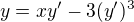 kopírovat do textarea $y=xy'-3(y')^3$