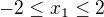 $-2\le x_1\le2$