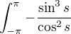 kopírovat do textarea $\int_{-\pi}^{\pi} -{\sin^3 s \over \cos^2 s}$