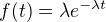 $f(t)= \lambda e^{-\lambda t}$