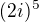 $(2i)^{5}$