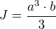 kopírovat do textarea $J=\frac{{a^3}\cdot{b}}{3}$