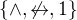 $\{\wedge,\not\leftrightarrow,1\}$