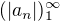 $(|a_{n}|)_{1}^{\infty }$