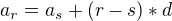 $a_{r} = a_{s}+(r-s)*d$
