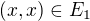 $(x,x)\in E_1$