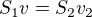 $S_1v=S_2v_2$