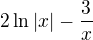 $2 \ln|x|-\frac{3}{x}$