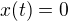 $x(t) = 0$