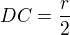 $DC=\frac{r}{2}$