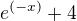 $e^{(-x)}+4$