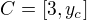 $C=[3,y_c]$