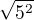 $\sqrt{5^{2}}$