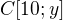 $C[10;y]$