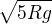 $\sqrt[]{5Rg}$