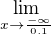 $\lim_{x \to \frac{-\infty}{0.1}} $