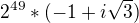 $2^{49}*(-1+i\sqrt{3})$