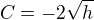 kopírovat do textarea $C=-2\sqrt h$