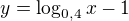 $y=\log_{0,4}x-1$