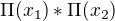 $\Pi (x_{1}) * \Pi(x_{2}) $