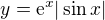 $y=\mathrm{e}^{x}|\sin x|$