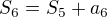 $S_6=S_5+a_6$