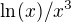 $\ln(x)/x^3$
