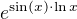 $e^{\sin(x)\cdot\ln x}$