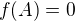 $f(A)=0$