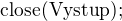 kopírovat do textarea $\text{close(Vystup);}$
