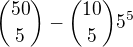 kopírovat do textarea ${50\choose5}-{10\choose5}5^5$