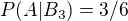 kopírovat do textarea $P(A|B_3)=3/6$