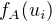 $f_A(u_i)$