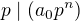 $p\mid (a_0p^n)$