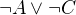 $\neg A\vee\neg C$