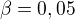 $\beta=0,05$