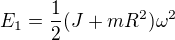 kopírovat do textarea $E_1=\frac12(J+mR^2)\omega^2$