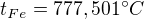 $t_{Fe}=777,501�C$