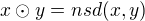 $x \odot y = nsd(x,y)$