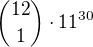 ${12\choose1}\cdot11^{30}$