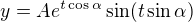 $y=Ae^{t\cos\alpha}\sin(t\sin\alpha)$