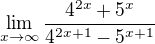 $\lim_{x\to\infty }\frac{4^{2x}+5^{x}}{4^{2x+1}-5^{x+1}}$
