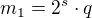 $m_1=2^s\cdot q$