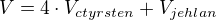 $V=4\cdot V_{ctyrsten}+V_{jehlan}$