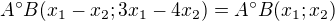 $A^\circ B(x_{1}-x_{2};3x_{1}-4x_{2})=A^\circ B(x_{1};x_{2})$