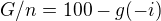 $G/n = 100 - g(-i)$