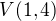 $V(1, 4)$