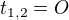 $t_{1,2}= O$