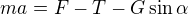 kopírovat do textarea $ma=F-T-G\sin\alpha$