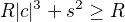 $R|c|^3+s^2 \geq R$